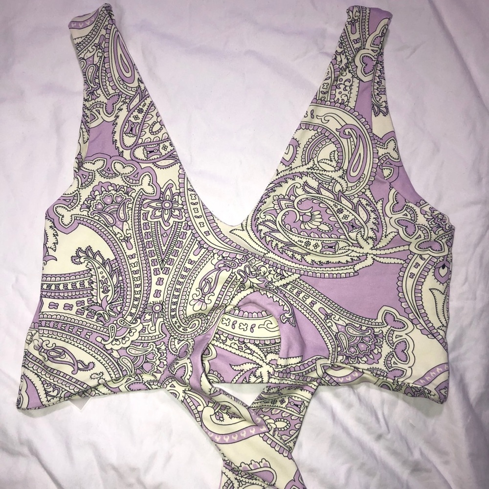 Montce lilac paisley Kim bikini top - Picture 1 of 9